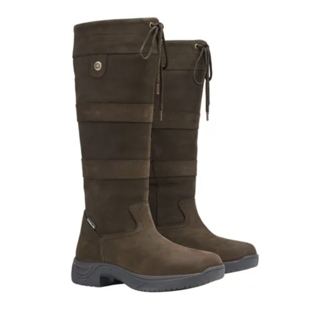 NEW Dublin River Boots III Chocolate Waterproof Women's 7 Extra Wide Calf